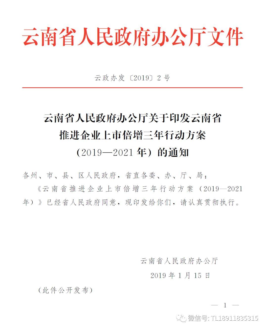 科创板上市成功最高奖1600万元，云南省发布推进企业上市倍增三年行动方案 后年上市企业要超70家